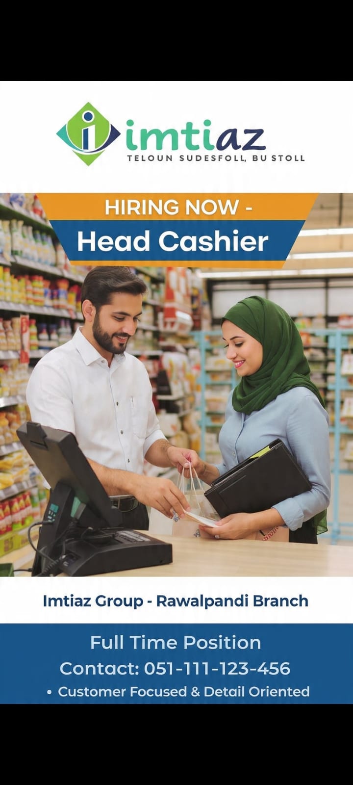 Head cashier — 1 / 1