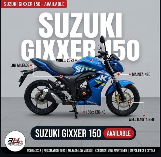 Suzuki Gixxer 150 Model 2022 For Sale | 2023 Registered | Low Mileage | PPF Done | 50+ KM/L Average — 1 / 1