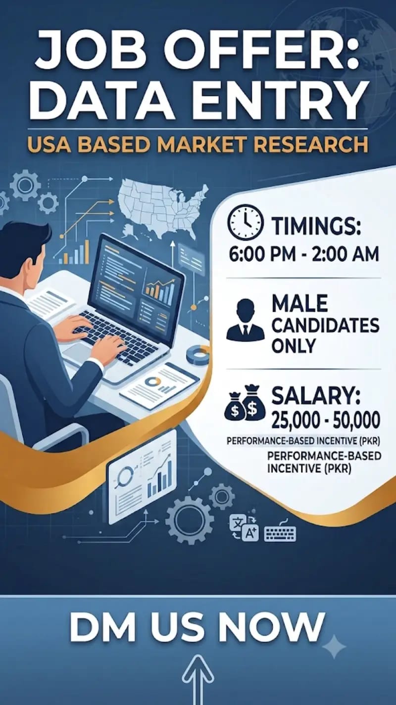 Digital Data Entry & Market Research Sep and Oct Hiring Bahria orchard — 1 / 1