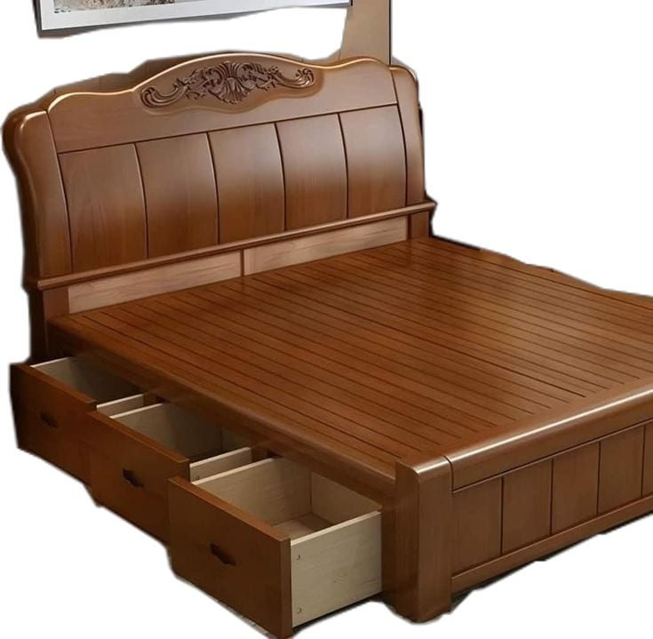 King size bed with 2 side tables best quality in your choice colours — 1 / 1
