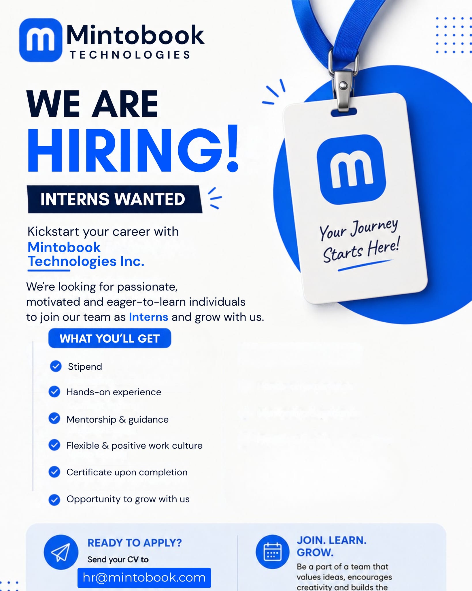 Launch Your Career with Mintobook.com — Internship Opportunities — 1 / 1