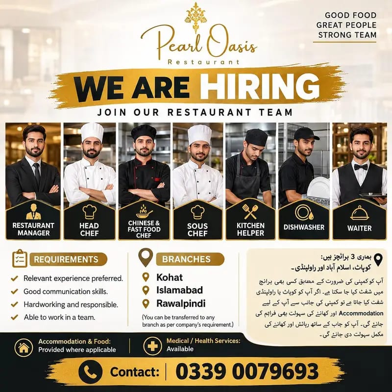 Restaurant Manager | Chinese Chef | Waiter | Kitchen Helper | Jobs — 1 / 1