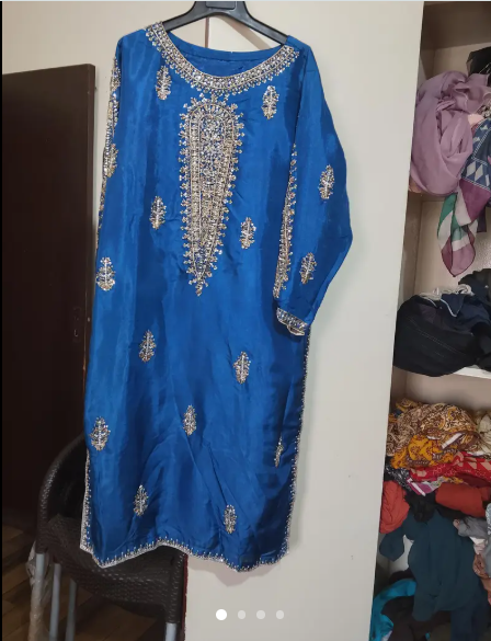 Fancy 3 Piece Silk Dress | Cora Dabka Work | Worn Twice | Good Condition — photo 1 of 1