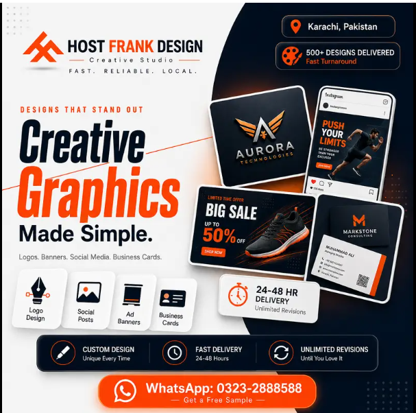 Host Frank Design | Professional Graphic Design Services in Karachi — photo 1 of 1