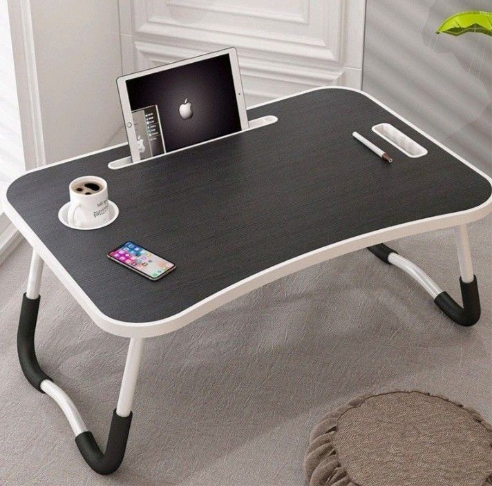 Laptop and study folding Table multipurpose foldable table with cup holder tablet stand — photo 1 of 1